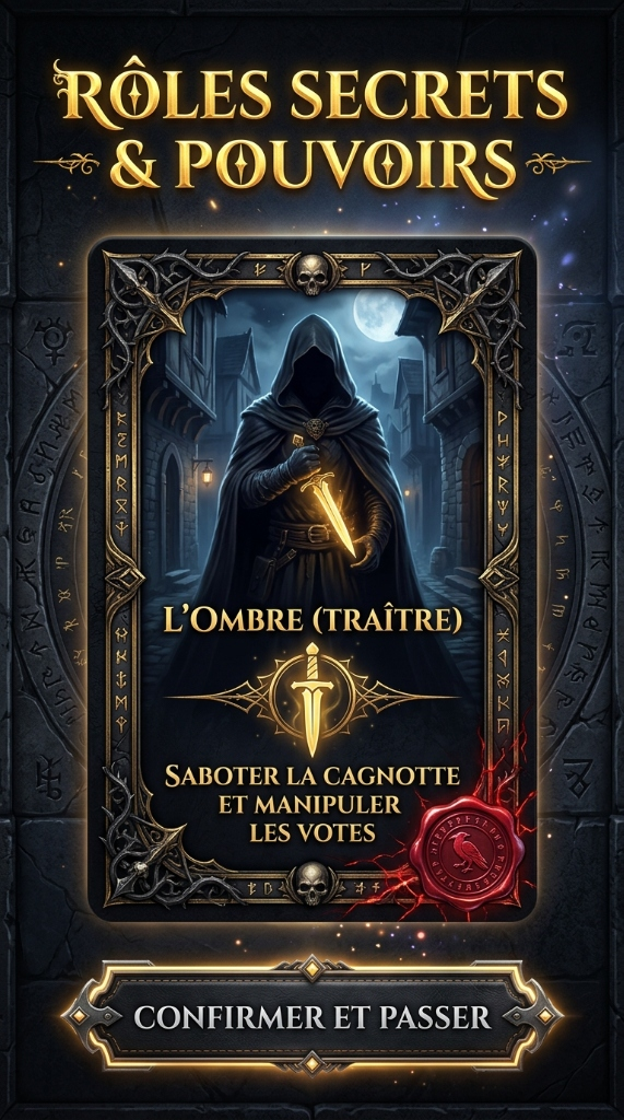 Capture d'écran L'Ombre des Serments - Carte Rôles Secrets
