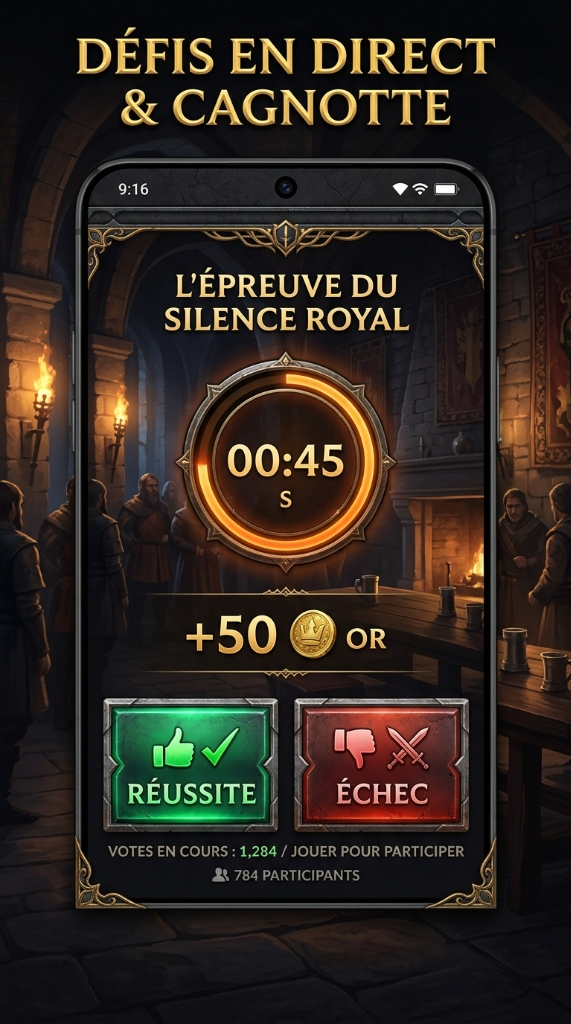 Capture d'écran L'Ombre des Serments - Épreuve du Silence Royal et Cagnotte