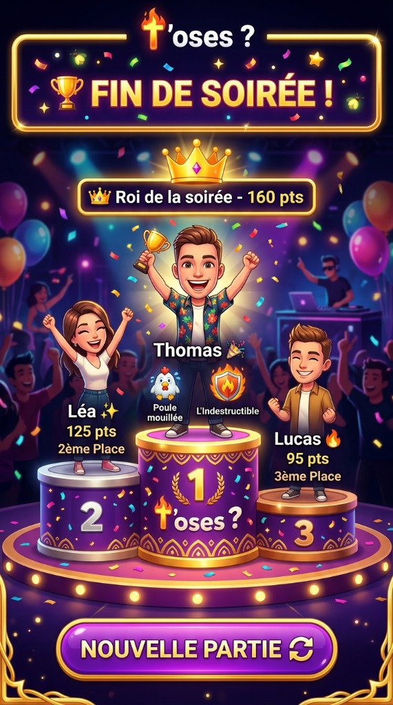 Capture d'écran T'oses ? - Podium de fin de soirée